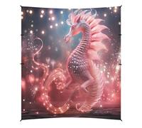 Luce Spaziale Cool Cavalluccio Marino Tenda da Spiaggia Facile da Montare,Parasole per Campeggio con Sacchi di Sabbia,Palette e Picchetti Ideale per Picnic