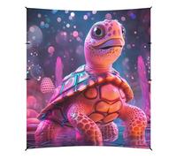 Luce Spaziale Tartaruga Marina Tenda da Spiaggia Facile da Montare,Parasole per Campeggio con Sacchi di Sabbia,Palette e Picchetti Ideale per Picnic