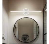 Luce Specchio Lampada da Parete Bagno LED IP44 Metallo Nichel Opale L 60,8 CM [EEK: Non valutato]