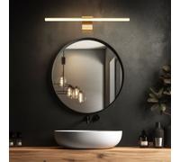 Luce Specchio Lampada da Parete IP44 LED Bagno Ottone Opale Stanza [EEK: F]