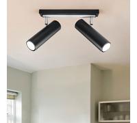Luce Spot Coprire Faretto Salotto Camera Illuminazione Lampada Orientabile Nero [EEK: Non valutato]