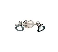 Faretto Cromo Spazzolato Diffusori Orientabili 2 Luci Disco 4852CR