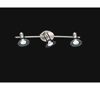Faretto Cromo Spazzolato Diffusori Orientabili 3 Luci Disco 4853CR