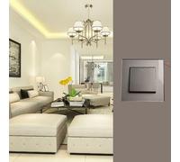 Luce Stile Lusso Per Casa Interruttore Singolo Controllo Guscio Vetro Temperato