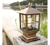 Luce stradale antica per esterni, in alluminio nero, IP55, impermeabile, perfetta per vialetti e ingressi da giardino, E27, 230 V, Vinta d h