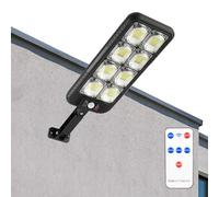 Luce stradale solare | Luce da giardino a LED luminosa per Outdor Street, luce di inondazione di sicurezza con sensore di movimento con telecomando, luci di parcheggio dal tramonto all'alba per