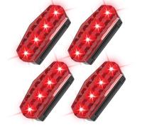 Luce Strobo - 4x Unità Stroboscopica Automobilistica | Lampada Del Faro Solare | Gruppi Per Gli Allarmi Per Allarme Automobilistico Ad Alta Luminosità Per I Segnali Di Costruzione Di Strade Di Sicure