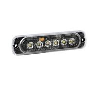 LUCE STROBO MULTIFUNZIONE A 6 LED 12/24V ARANCIONE ILLUMINAZIONE AUTO LAMPA