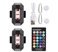 Luce stroboscopica a LED | 2 luci stroboscopiche anticollisione | Veicoli con luci stroboscopiche | Luci stroboscopiche ricaricabili tramite USB, luci lampeggianti per guida notturna, luce