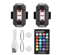 Luce stroboscopica a LED - Luci stroboscopiche anticollisione | Luci stroboscopiche ricaricabili tramite USB con telecomando | segnale luminoso lampeggiante per guida notturna, motocicli, droni,