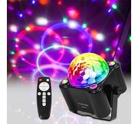 Luce stroboscopica colorata a LED da 9 W, per interni ed esterni, per feste da ballo, rave casa, club, karaoke, palcoscenico, decorazioni per feste di Natale e Halloween