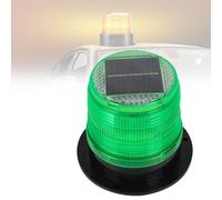 Luce Stroboscopica di Avvertimento LED Solare, Faro di Emergenza Impermeabile con Base Magnetica, Luce di Sicurezza Lampeggiante per Auto, Camion, Barca, Cantiere, Avviso Stradale green a