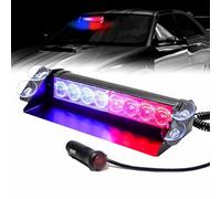 Luce stroboscopica di emergenza a LED 12V barra luminosa di avvertimento con interruttore e ventosa, luce lampeggiante universale per auto, camion, autobus, carrelli, rosso&blu