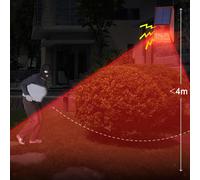 Luce Stroboscopica Solare con Telecomando con LED 6 Modalità Sirena