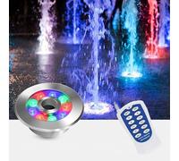 Luce Subacquea A LED - Luce per Fontana RGB, Luce per Piscina Ad Anello Colorata da Incasso, Faretto Subacqueo Impermeabile Ip68, per Illuminazione Decorativa del Paesaggio della Fontana, 12v, 24W