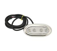 Luce subacquea a LED marina Ultra luminosa 12V 24V Anello in acciaio inossidabile IP68 impermeabile per illuminazione decorativa per piscina yacht in riva al mare (Luce bianca)