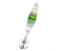 Luce subacquea a LED per applicazioni di pesca con alloggiamento impermeabile in ABS e doppio gancio di montaggio per il posizionamento sicuro dell'esca (con ganci verde)