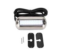 Luce subacquea blu 27LED, lampada subacquea per barche, luce di poppa luminosa da 74LM con guscio in acciaio inossidabile, luce LED per barche IP68 per barche marine, rimorchio,