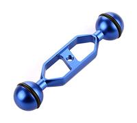 Luce subacquea doppio giunto a sfera in lega di alluminio accessori per fotocamera fotografica subacquea, blu, 127 mm