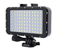 Luce subacquea impermeabile da 50 m, luce subacquea a LED ad alta potenza, con 4 modalità di illuminazione e 84 LED, batteria da 2600 mAh, 5000 lux, luci video subacquee per fotocamere sportive