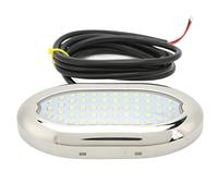 Luce Subacquea per Barca, 3,2 W 12 V 54 LED Crystal Beads IP68 Impermeabile Luci da Piscina Durevole Luce da Pesca Subacquea per Caravan Camper Bagno Barche Yacht Crociera Navi (Luce Blu)