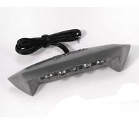 Luce Targa a 5 Led Per Moto Amok In Alluminio Argento Spazzolato Universale