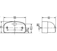 Luce targa HELLA 2KA 001 386-287