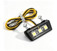Luce Targa Moto LED Mini Bianca 12V Universale per Scooter e Quad | Tecnologia SMD, Custodia in Plastica ABS, Montaggio su Portatarga, Cablaggio a Due Fili, Uso Notturno