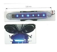 LUCE TARGA MOTO SCOOTER CUSTOM LED SMD INDICATORE BLU FAR 6939 120MM UNIVERSALE