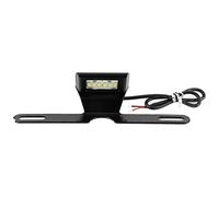 Luce targa universale per motocicletta Lampada per targhetta posteriore 6 LED Illuminazione per montaggio sulla coda(Black)