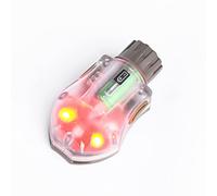 Luce Tattica per Casco, con Coperchio di Ricambio per Batteria, Luce di Segnalazione per Esterni, Luce di Sopravvivenza, Luce di Identificazione(Brown,Red Light)