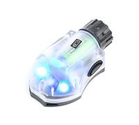 Luce Tattica per Casco, con Coperchio di Ricambio per Batteria, Luce di Segnalazione per Esterni, Luce di Sopravvivenza, Luce di Identificazione(Black,Blue Light)