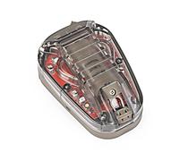 Luce Tattica per Casco, Luce di Segnalazione Impermeabile, Lampada Coccinella, Luce di Identificazione per Sport all'Aria Aperta(Brown,Red Light)