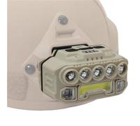 Luce Tattica Ricaricabile per Casco, Torcia a LED Da Montare Sul Casco con Luce Diffusa COB e Fascio Concentrato, 5 Modalità di Illuminazione, Compatibile con FAST MICH ARC
