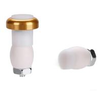 Luce terminale manubrio bici con telaio in lega di alluminio e luce di segnalazione LED impermeabile, misura regolabile per manubrio, progettata per la sicurezza in bicicletta (dorata)