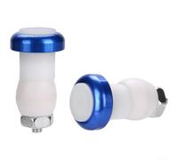 Luce terminale manubrio bici con telaio in lega di alluminio e spia LED impermeabile, misura regolabile per manubrio, progettata per la sicurezza in bicicletta (Azure)