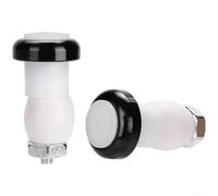 Luce terminale manubrio bici con telaio in lega di alluminio e spia LED impermeabile, misura regolabile per manubrio, progettata per la sicurezza in bicicletta (nero)