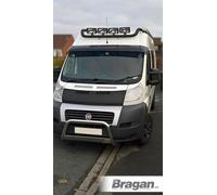 Luce Tettuccio Barra Nero + LED Punti per Fiat Ducato 2014 + Acciaio Inox