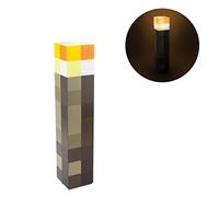 Luce Torcia Minecraft Merchandise Ufficiale, 2 Modalità di Luce, 2 Modalità di Utilizzo, Alimentata a Batterie, Regalo per Gamer