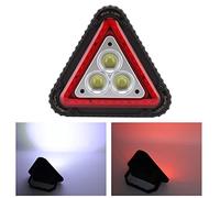 Luce triangolare di emergenza ricaricabile tramite USB, luce da lavoro COB a 4 modalità e flash rosso, resistente all'acqua IP65 per la sicurezza stradale in caso di guasto