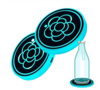 Luce Up Coasters - USB LED Coaster 2 Pezzi Light Up Cup Bitter | Parole del portabicchieri della tazza illuminata, atmosfera di auto per la famiglia, Amici