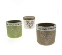 Luce Vasetto Porta Piante 11,5X 11 cm set da 3 Vasetti