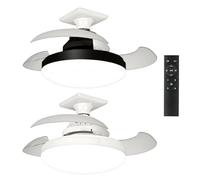 Luce Ventilatore A Soffitto Telecomandata Camere Da Letto - Ventola Silenziosa Compatta, Lampada A LED Ad Alta Efficienza Energetica | Dispositivo Di Brezza Senza Lama Contemporanea, Soluzione Di Raff