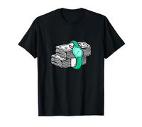 Luce Verde Acqua Acqua Tempo/Denaro Luce Teal Aqua Graphic Maglietta