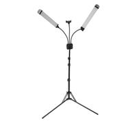 Luce video a LED con doppio braccio bellezza selfie luce universale tatuaggio lampada ciglia lampada girevole a 360°, 40 W, ideale per saloni di unghie, tavolo da toeletta, Live Stream