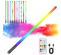 Luce video a LED portatile, 120 cm Mood1 Pro, dimmerabile e modalità musica, elecomando 2.4G, 5000 mAh, Tubo luminoso per fotografia RGB,per YouTube,TikTok,streaming di giochi,bar per feste,fotografia