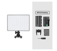 Luce video for fotocamera a LED RGB, batteria opzionale con luce fotografica kit caricabatterie + adattatore CA Per la fotografia in studio(Kit 3)