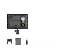 Luce video for fotocamera a LED RGB, batteria opzionale con luce fotografica kit caricabatterie + adattatore CA Per la fotografia in studio(Kit 7)
