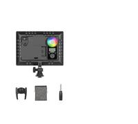 Luce video for fotocamera a LED RGB, batteria opzionale con luce fotografica kit caricabatterie + adattatore CA Per la fotografia in studio(Kit 9)