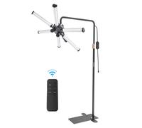 Luce video LED per pavimento, 6 bracci, 3200K-5600K, luminosità regolabile su 10 livelli